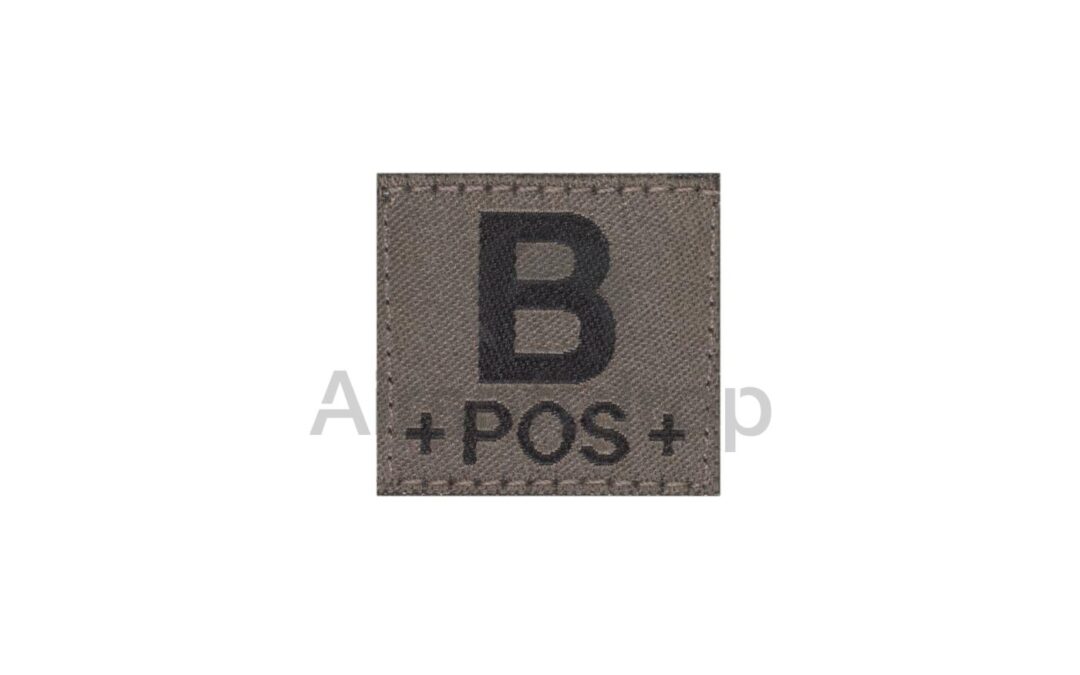 B Pos Bloodgroup Patch – RAL7013