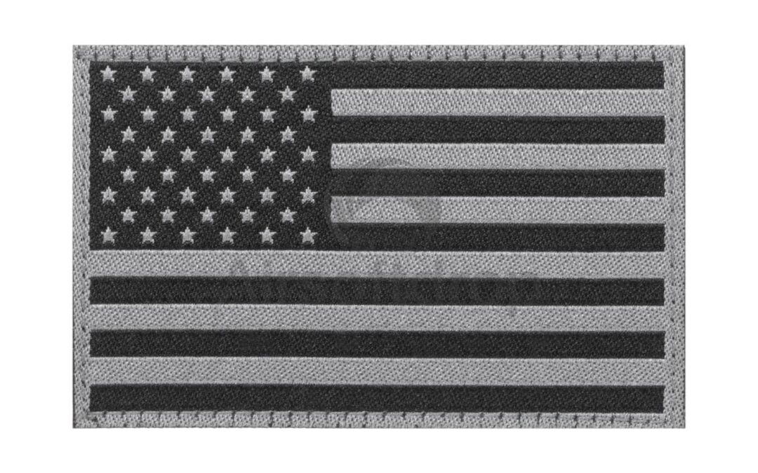 USA Flag Patch – Schwarz