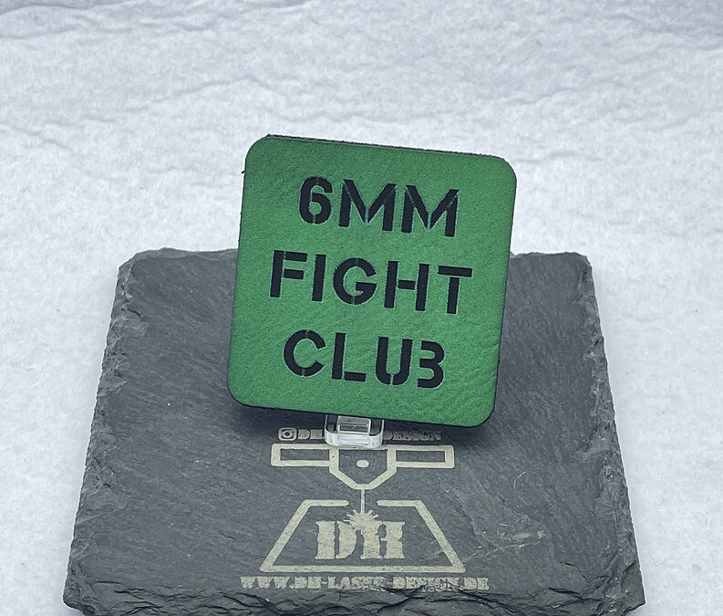 6mm Fight Club Kunstleder Lasercut Patch