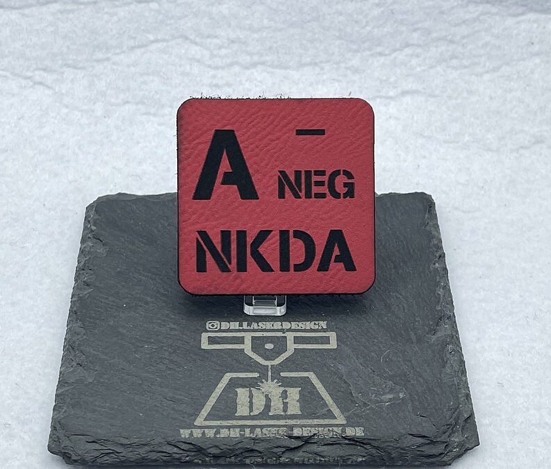 Blutgruppen NKDA / NO PEN Kunstleder Lasercut Patch