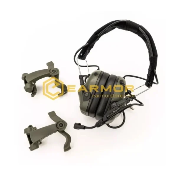 EARMOR M32X MOD4 Tactical Headset, M16C Mount for FAST / ARC - Green – Bild 2