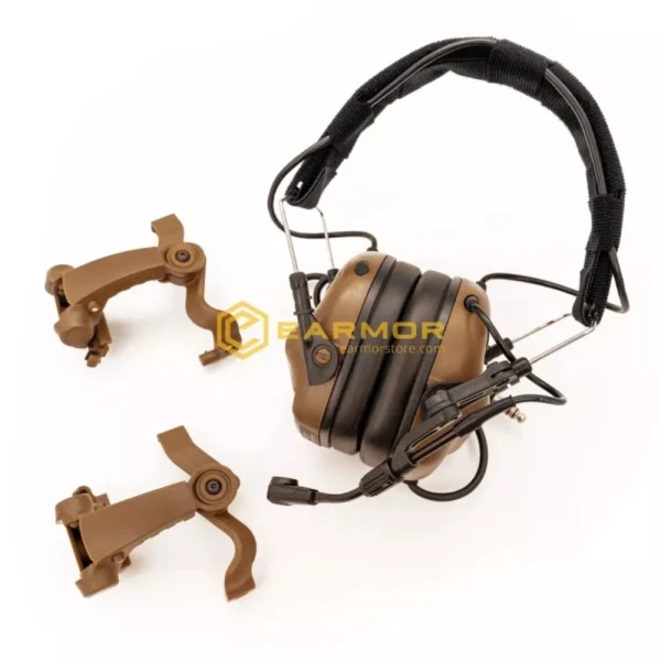 EARMOR M32X MOD4 Tactical Headset, M16C Mount for FAST / ARC - Coyote Brown – Bild 2