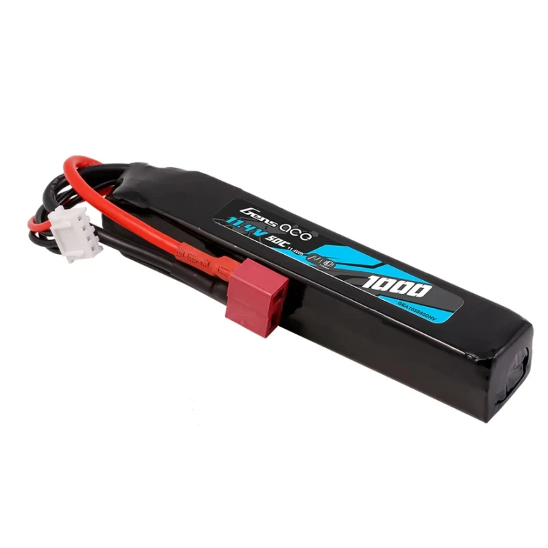 Gens ACE Li-Pol Battery HV 11.4V 1000mAh, 50C, Dean T Stick Type