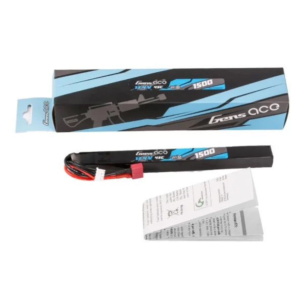 Gens ACE Li-Pol Battery HV 11.4V 1500mAh, 45C, Dean T Stick Type – Bild 5