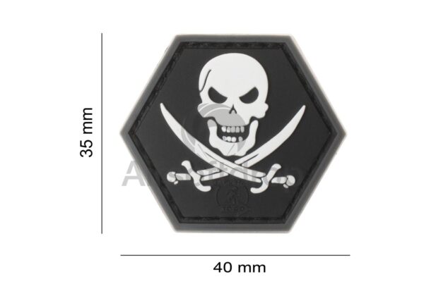 No Fear Pirate Rubber pvc Patch – Bild 4