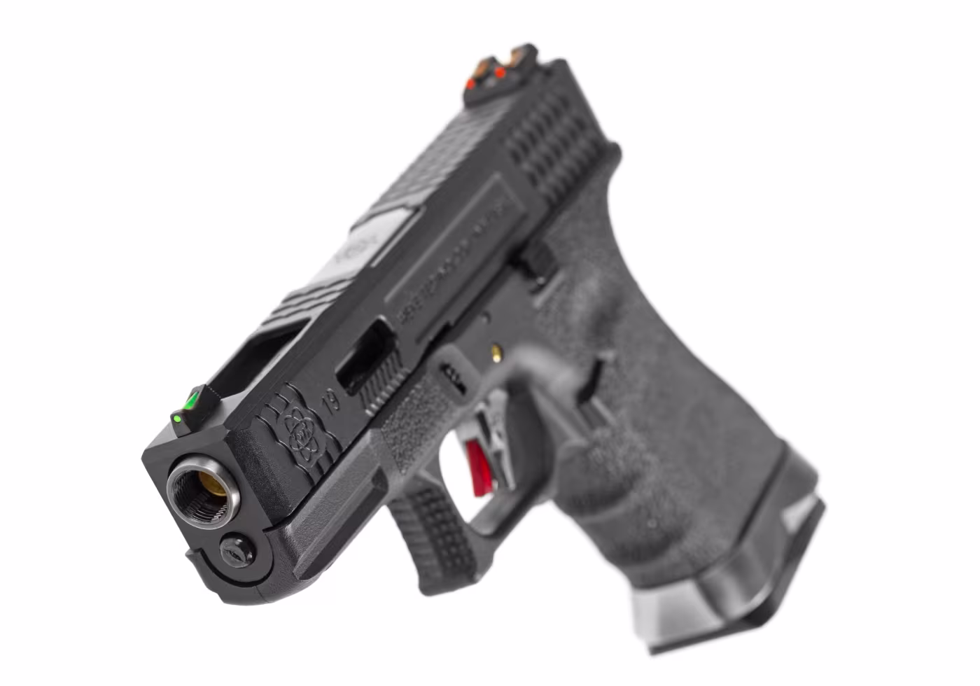 G-Force Glock 19 BK Silver Barrel Custom Metal Version GBB – Bild 4