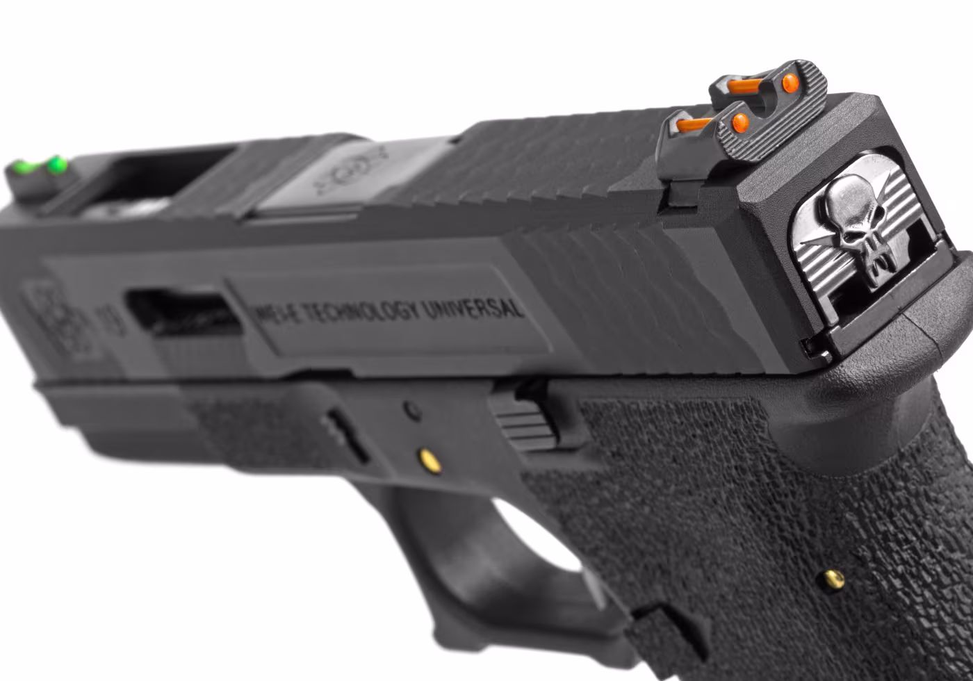 G-Force Glock 19 BK Silver Barrel Custom Metal Version GBB – Bild 6