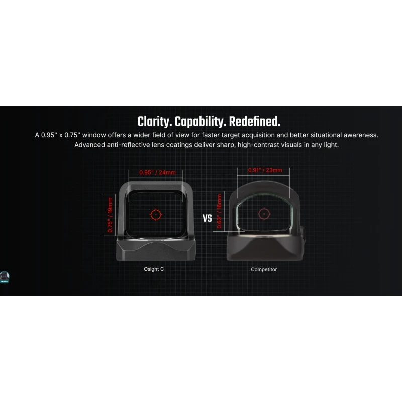 OLIGHT Osight C Red Dot Sight RMR Footprint Black – Bild 3