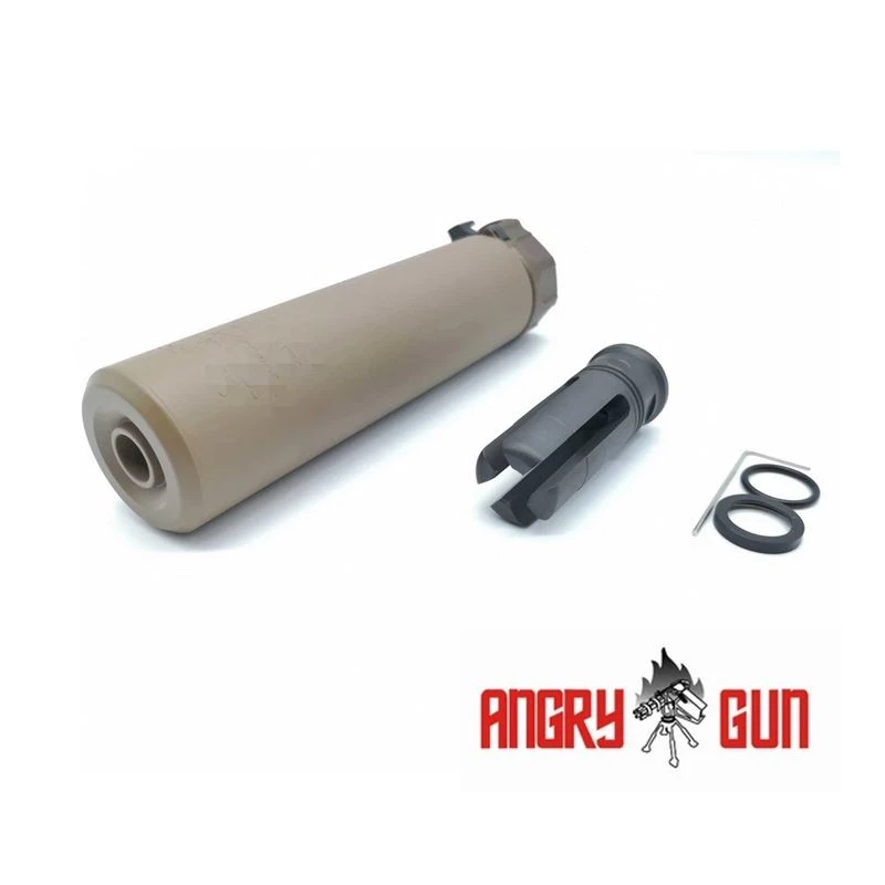 Angry Gun QD SOCOM 556 Suppressor (Full Markings) 14CCW Tan – Bild 2