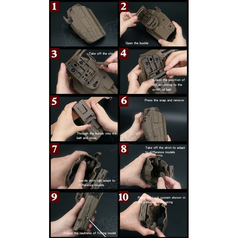 Universal Belt Holster GB34 for Compact Pistols Right Hand Multicam – Bild 3