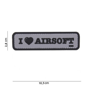 I love Airsoft Patch Grey