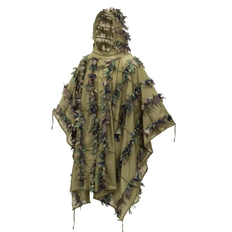 3D Ghillie Poncho® Helikon LEAF US Woodland – Bild 4