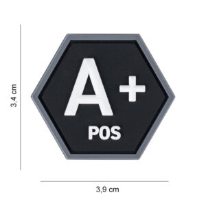 Hexagon blood type A+ positive