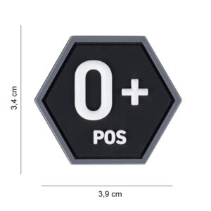 Hexagon blood type O+ positive