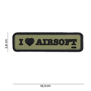 I love Airsoft Patch green