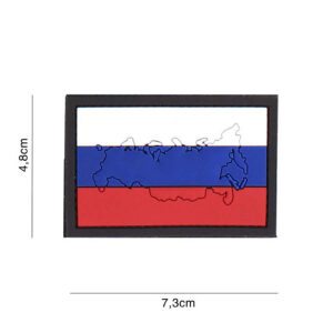 Russia Flag with contour 3D PVC Patch