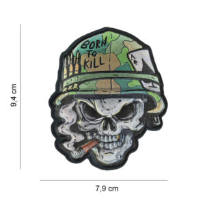 3D UV Skull Vietnam ace Patch