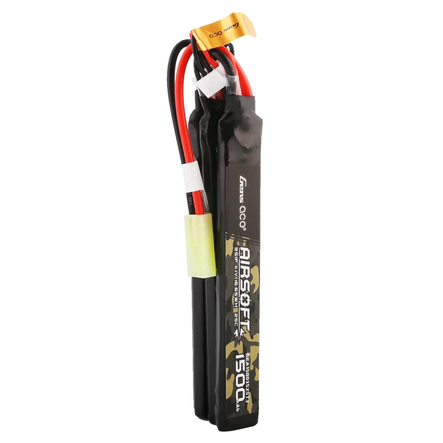 Gens ACE LiPo 11,1V 1500mAh 25C 3S1P Triple Type Akku mit Mini Tamiya – Bild 4