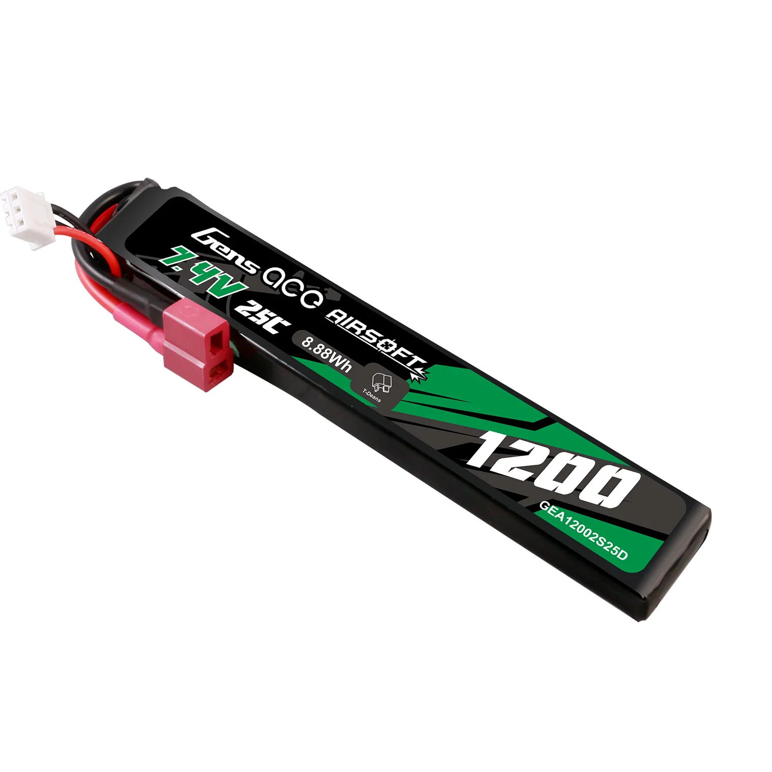 Gens ACE LiPo 7,4V 1200mAh 25C 2S1P T-Stecker – Bild 4