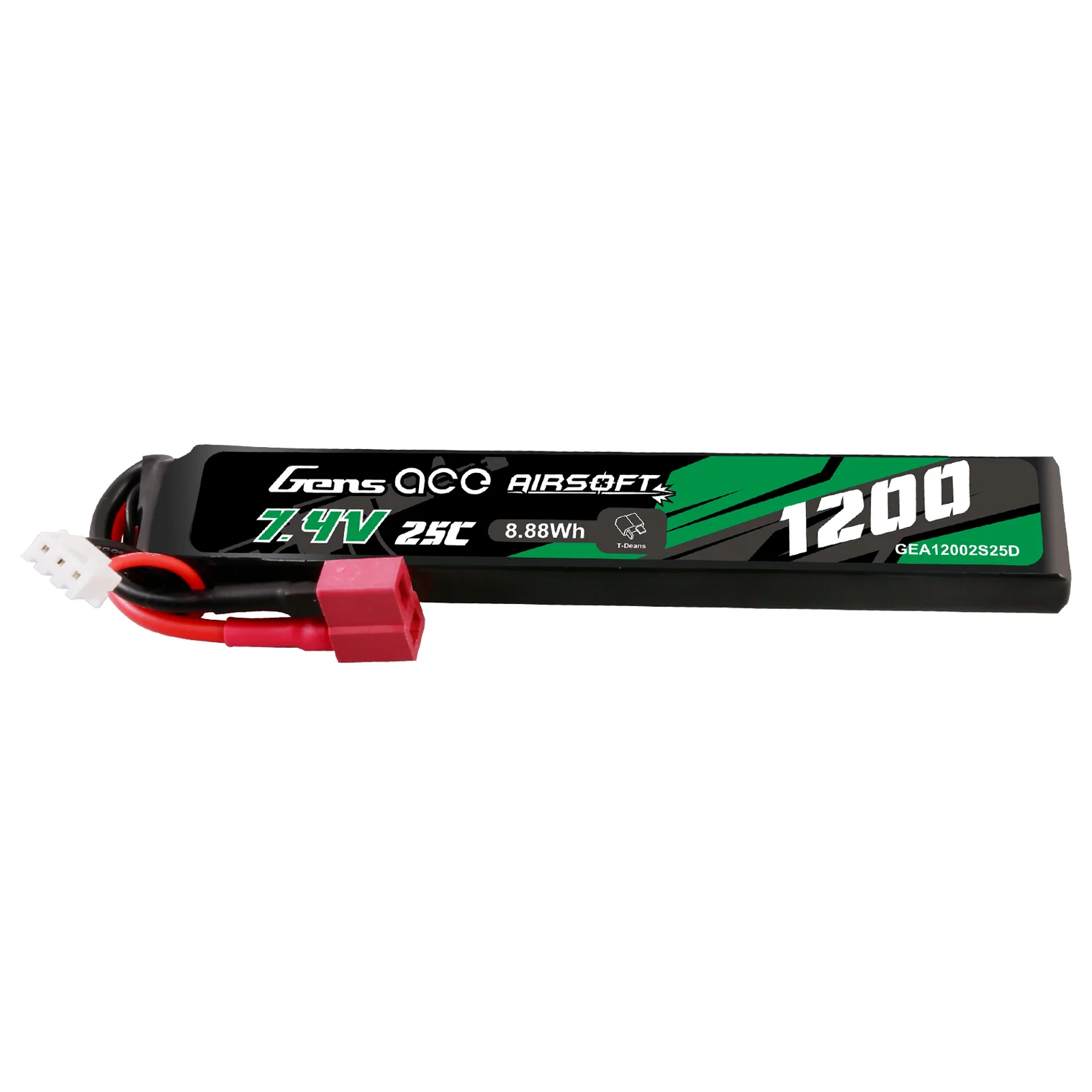 Gens ACE LiPo 7,4V 1200mAh 25C 2S1P T-Stecker – Bild 2