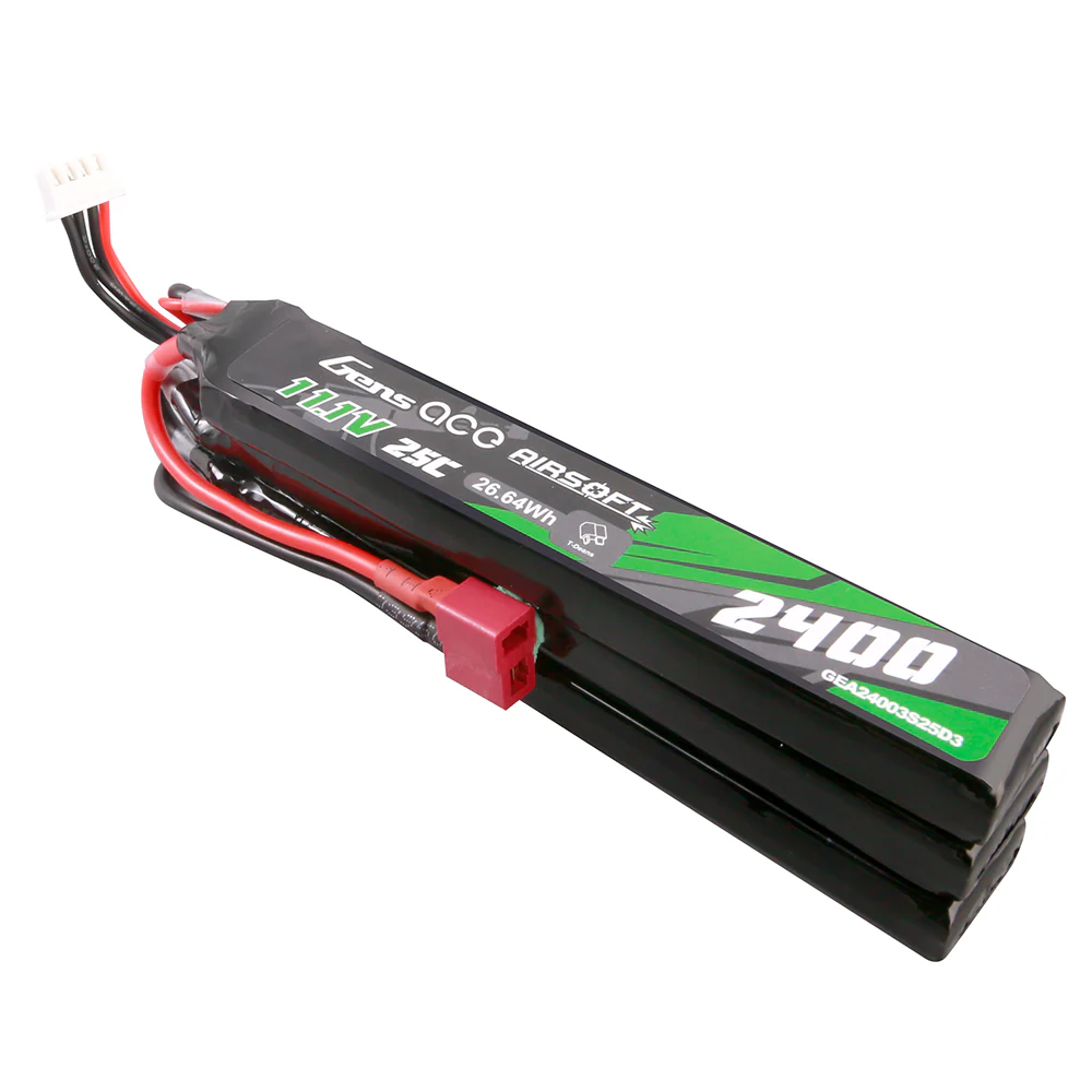 Gens ACE LiPo 11,1V 2400mAh 25C 3S2P Triple Type Akku mit T-Stecker – Bild 3