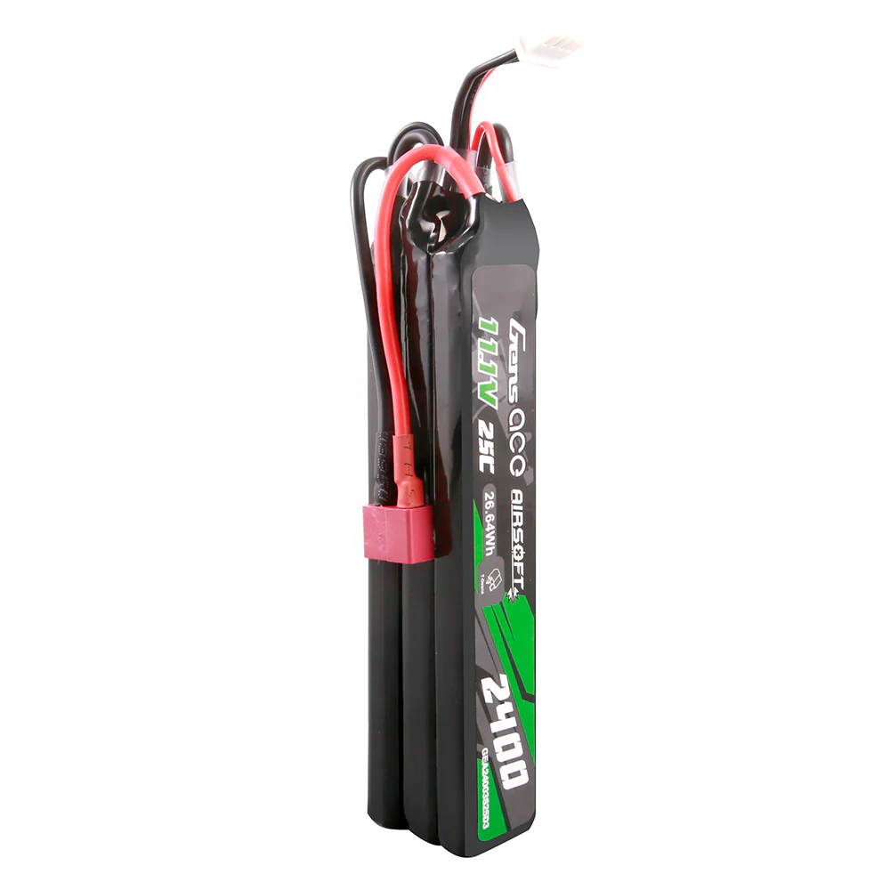 Gens ACE LiPo 11,1V 2400mAh 25C 3S2P Triple Type Akku mit T-Stecker – Bild 2