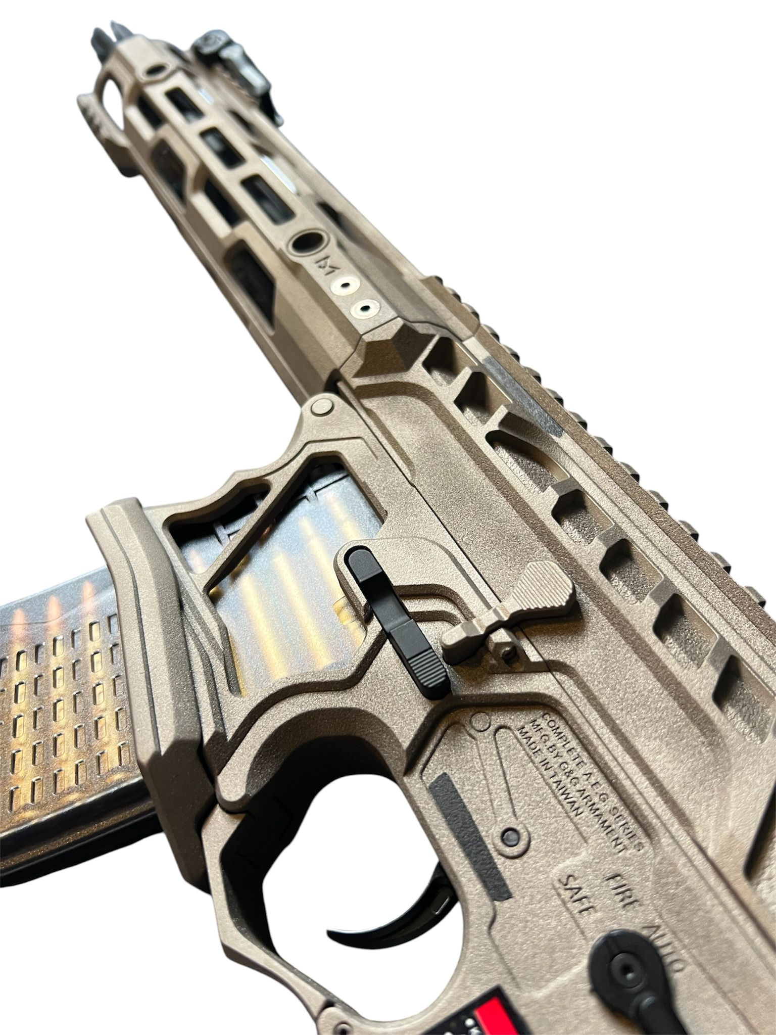 TR16 GMSII MK1 SKELETON S-AEG GATE ASTER Bluetooth Custom Dualtone Cerakote Battleship G&G – Bild 4