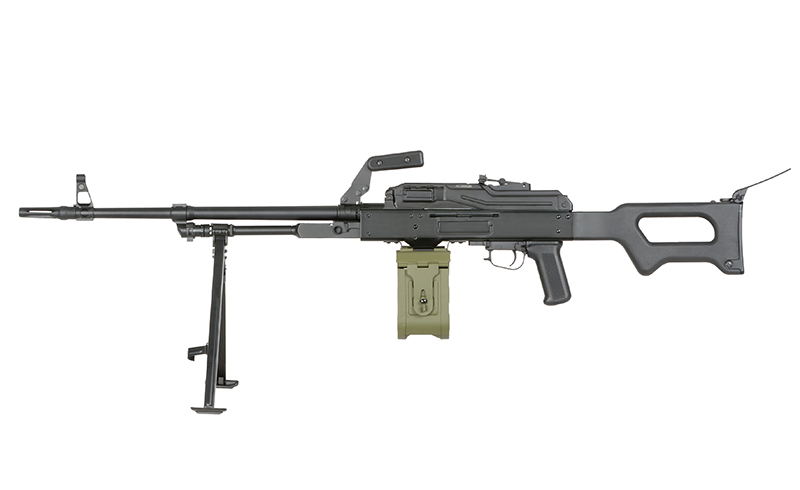 PKM Machine Gun Metall / Polymer Stock A&K 0,5J