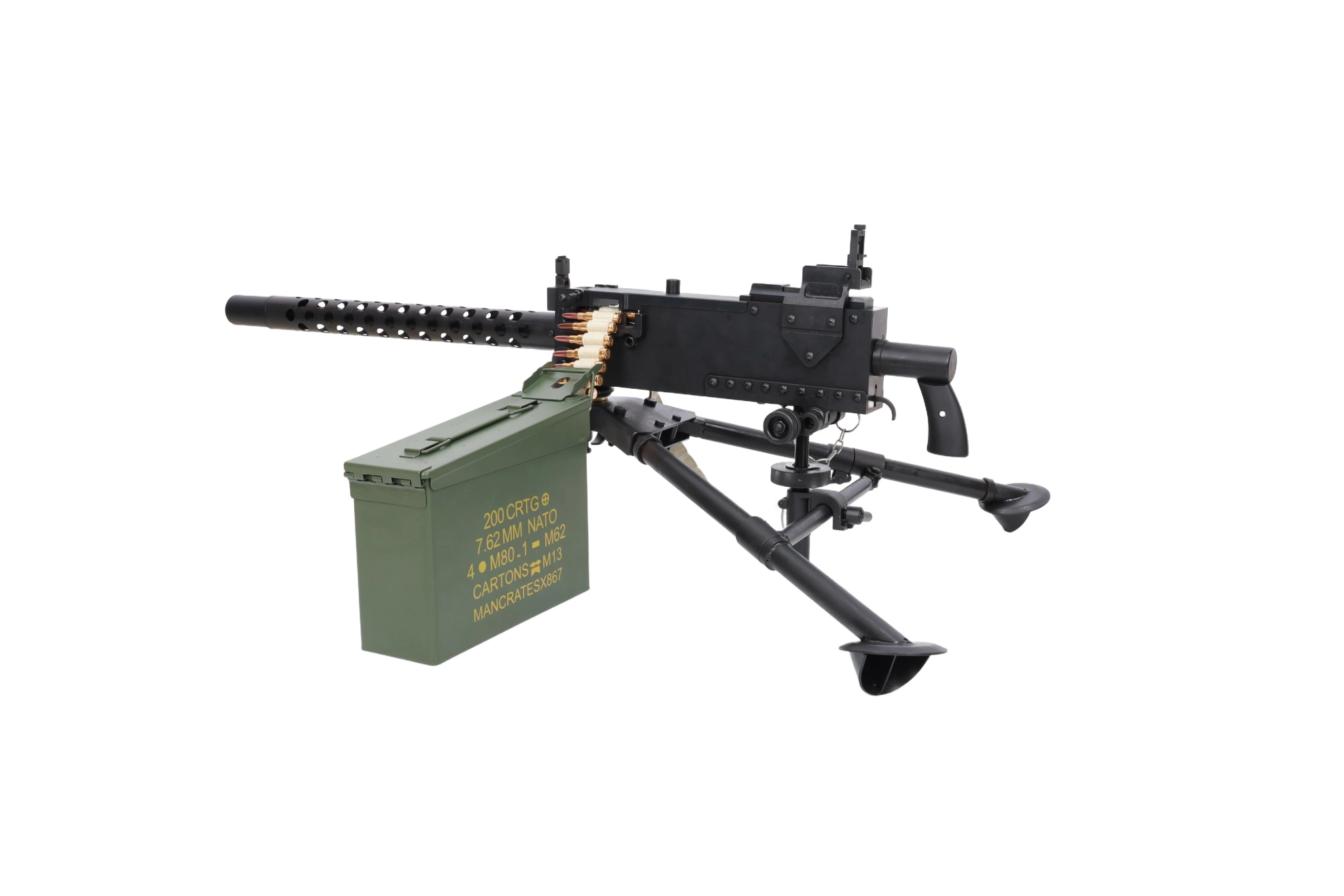 M1919A4 Airsoft 0,5J AEG Machine Gun with M122 Tripod A&K – Bild 2