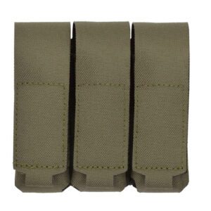 Triple Laser-Cut Pistol Magazine Pouch with Flap Ranger Green 8Fields